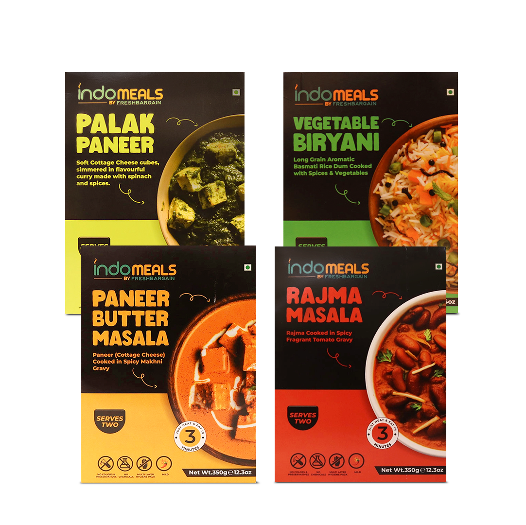 Rajma Masala + Vegetable Biryani + Paneer Butter Masala + Palak Paneer