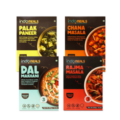Rajma Masala + Dal Makhani + Palak Paneer+ Chana Masala