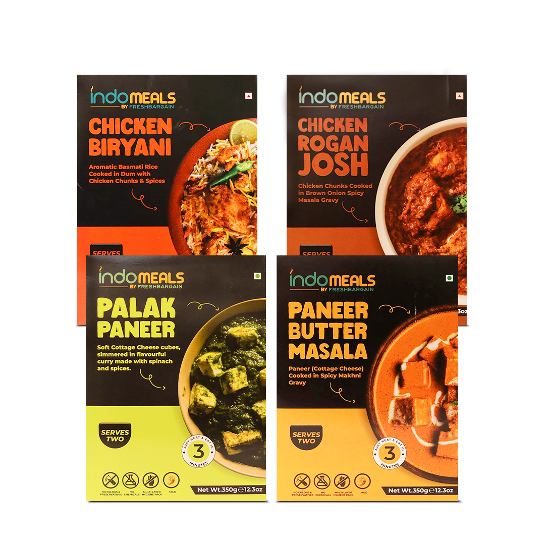 Chicken Biryani + Paneer Butter Masala + Chicken Rogan Josh + Palak Paneer