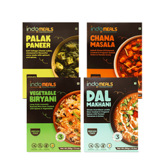 Palak Paneer + Dal Makhani + Vegetable Biryani + Chana Masala