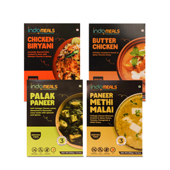 Butter Chicken + Paneer Methi Malai + Palak Paneer + Chicken Biryani