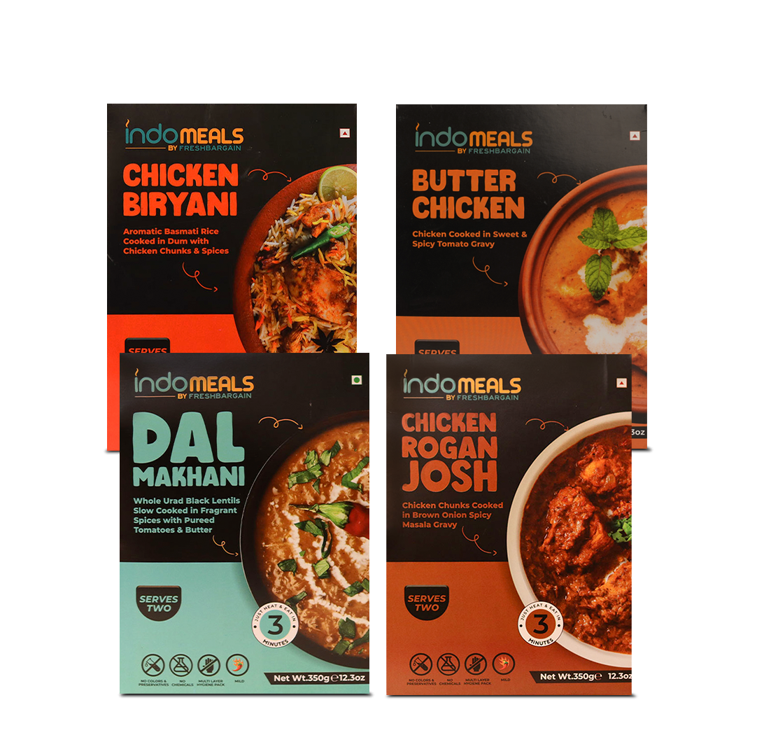 Butter Chicken + Dal Makhani + Chicken Biryani + Chicken Rogan Josh