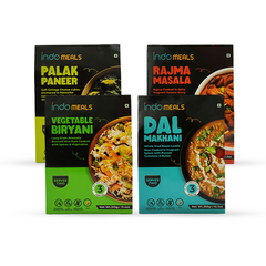 Rajma Masala + Dal Makhani + Palak Paneer + Vegetable Biryani